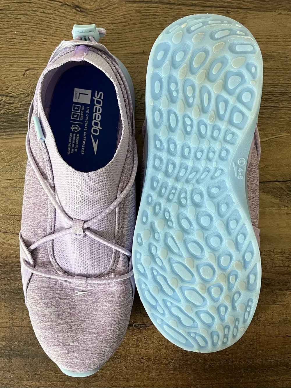 Girls Shoes Speedo Water Shoes Junior WaterTrek - Lilac/Hawaiian Breeze L(4/5)